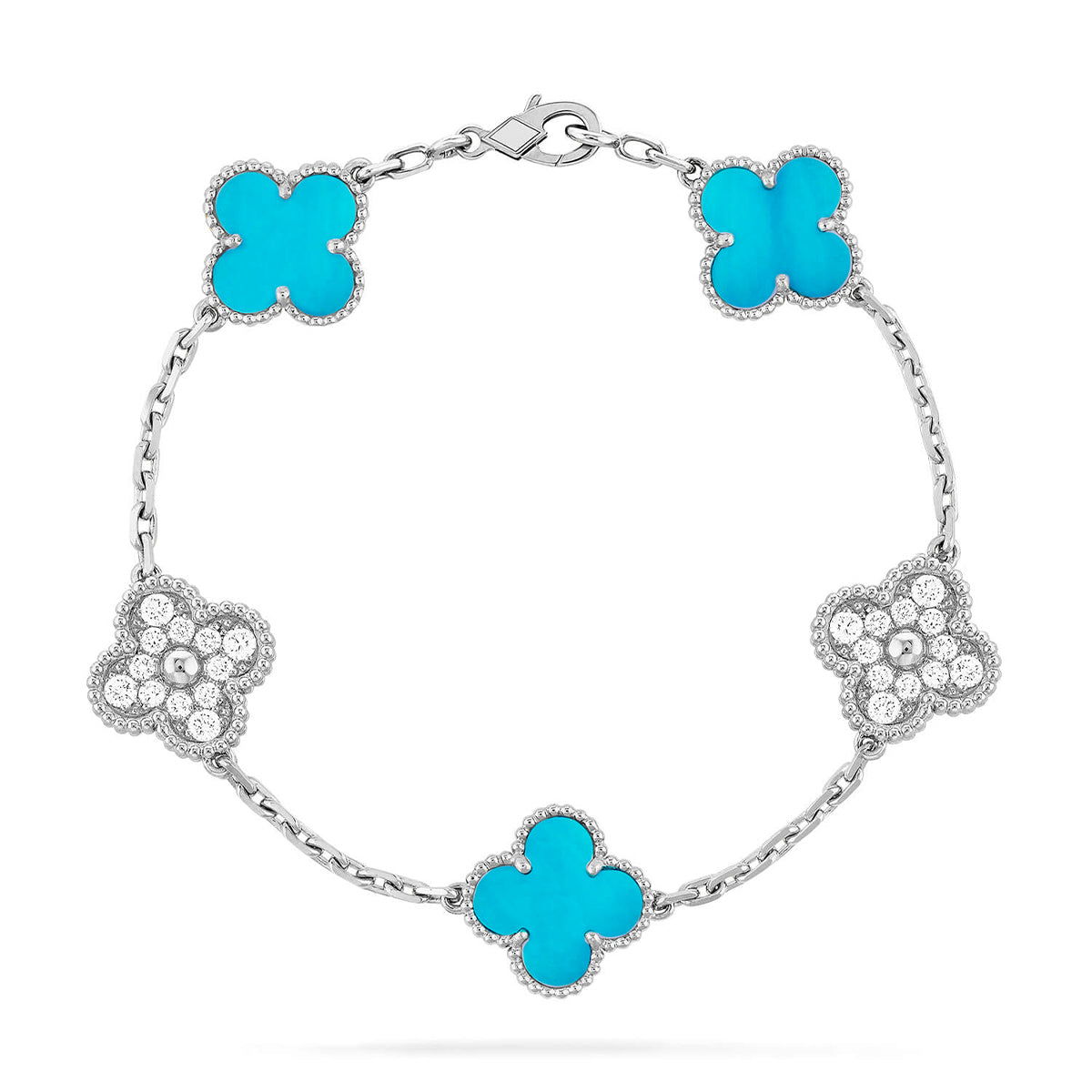[Imperial]New  CLOVER 5 MOTIF TURQUOISE BRACELET COLLECTION