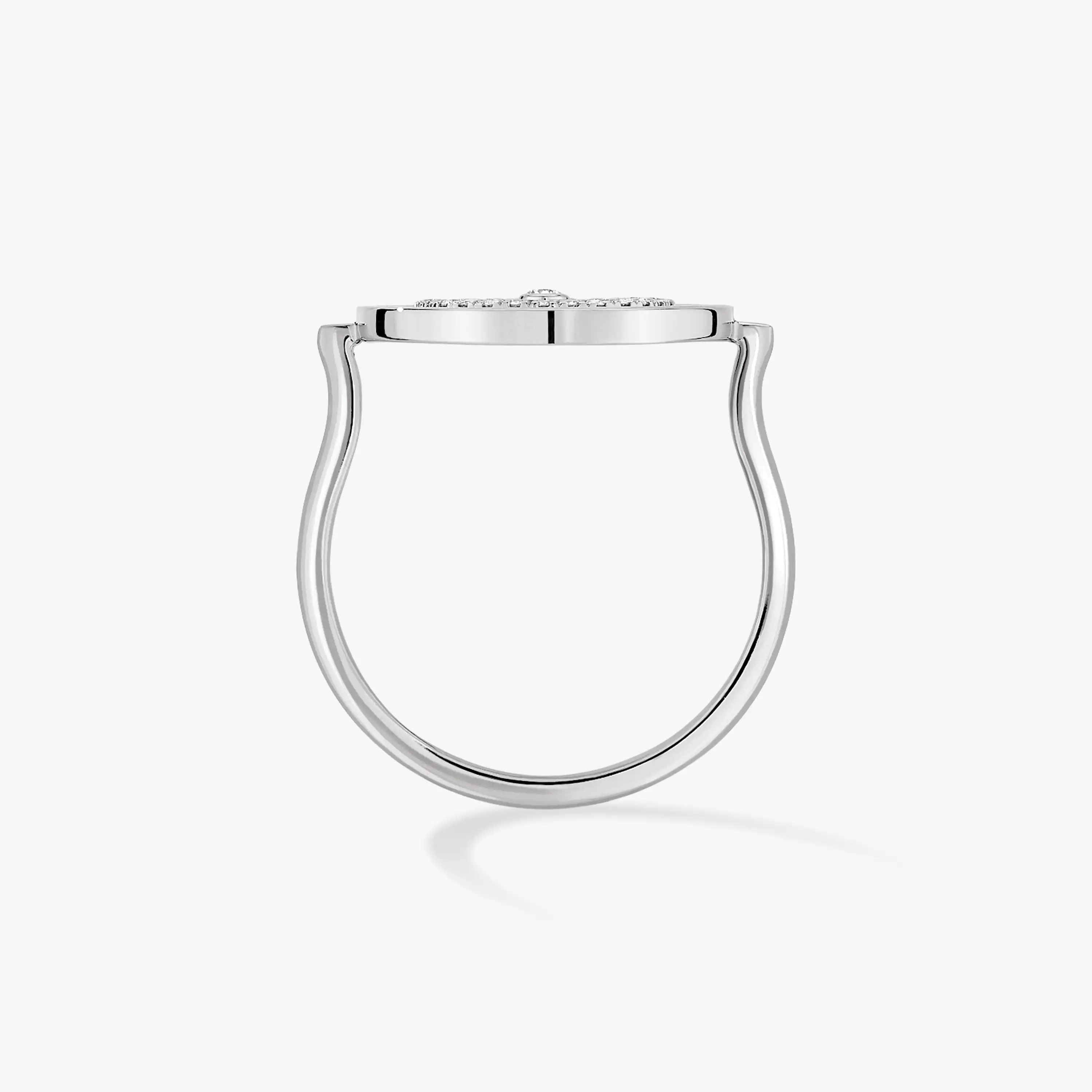 [Imperial]  MOVE PAVED SILVER DIAMOND RING