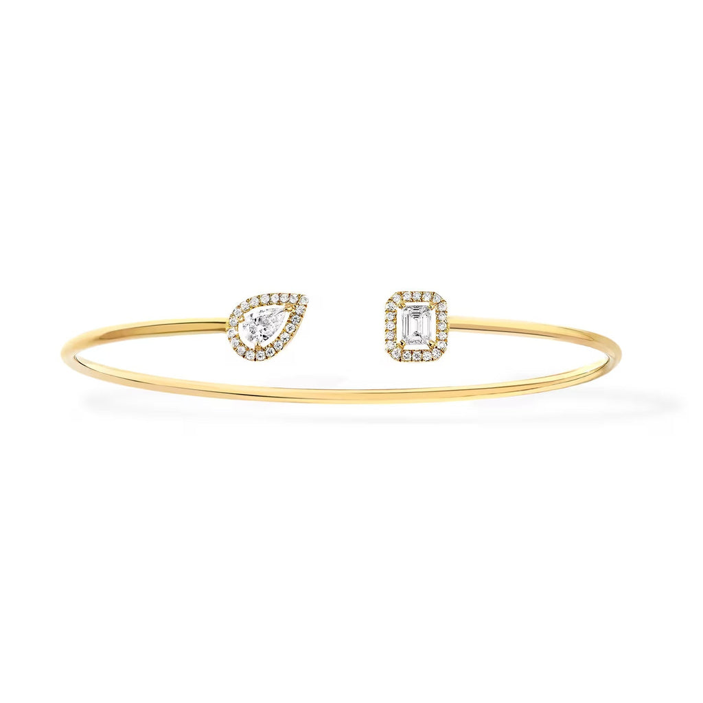 [Imperial] JONC FLEX MY TWIN TOI & MOI SILVER DIAMOND BRACELET