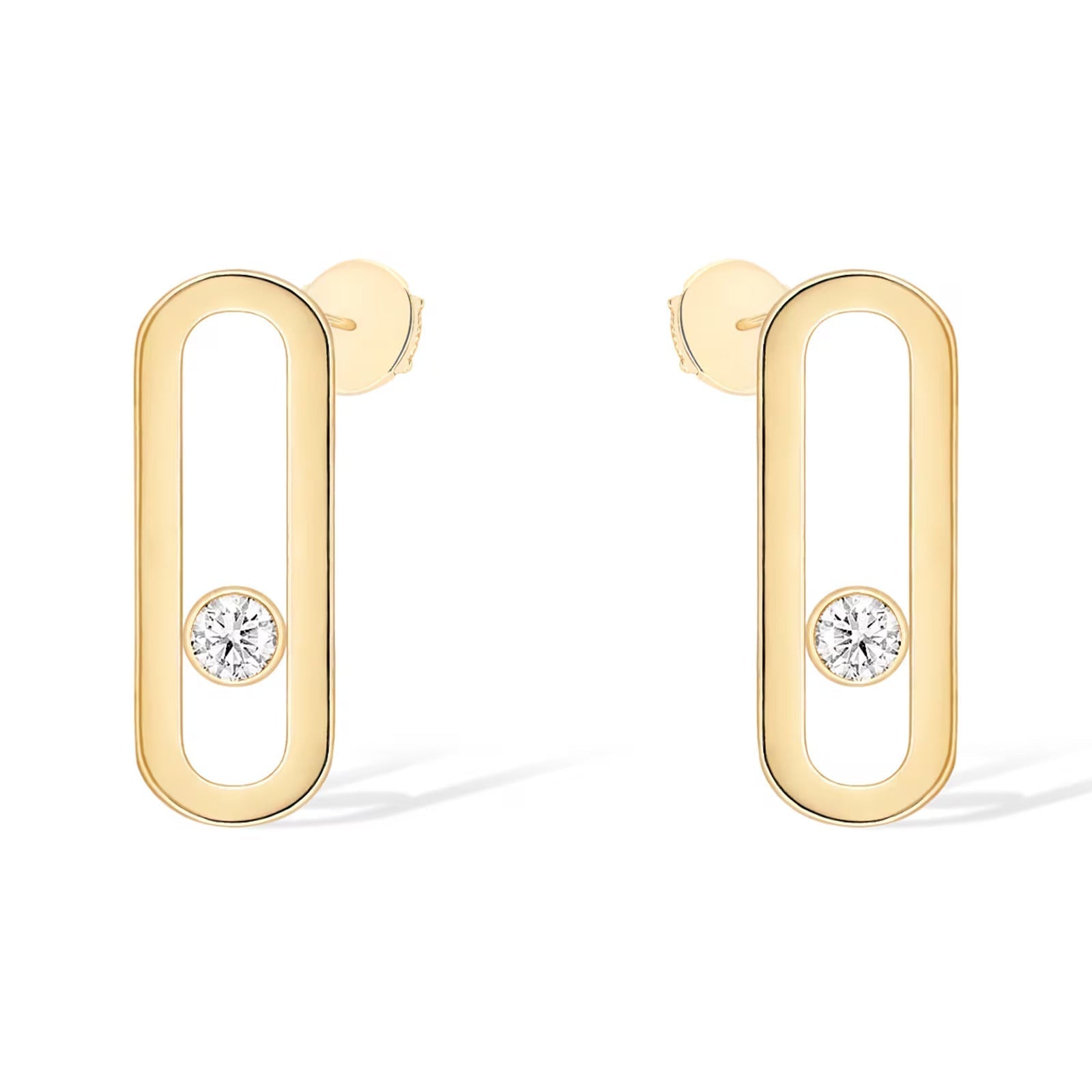 [Imperial] MOVE UNO SMALL 1 DIAMOND EARRINGS