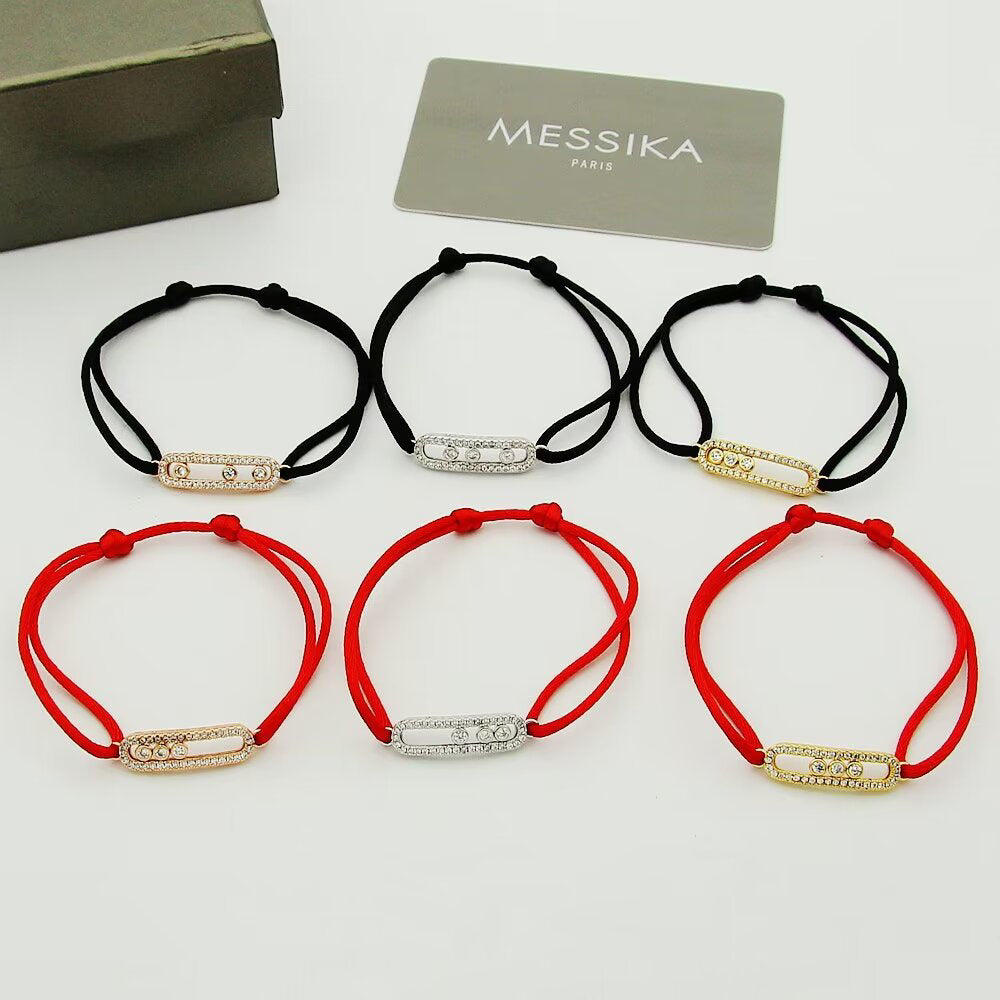 [Imperial] Messika Care(s) pink cord pavé bracelet