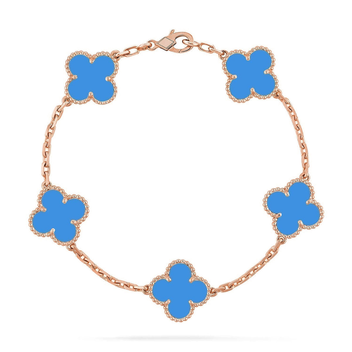 [Imperial]New CLOVER 5 MOTIF BLUE AGATE BRACELET COLLECTION