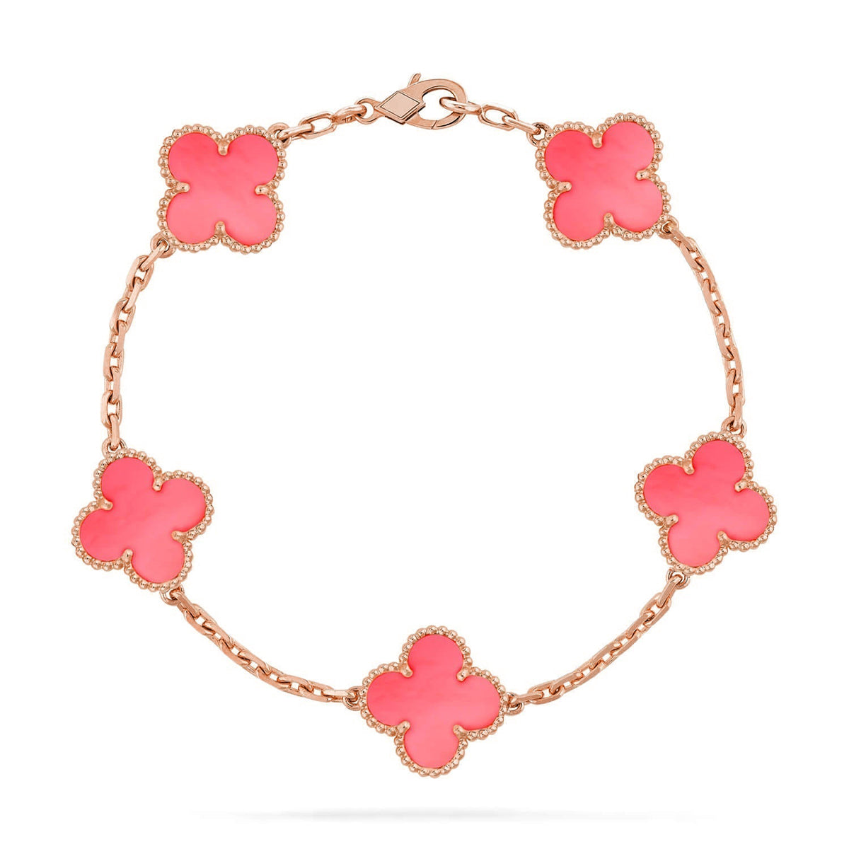 [Imperial]New  CLOVER 5 MOTIFS  PINK MOP BRACELET COLLECTION