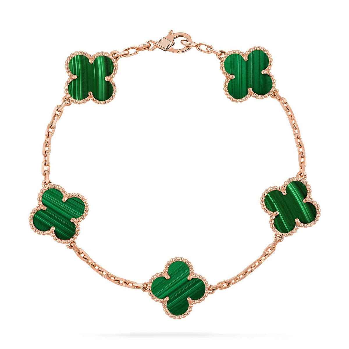 [Imperial]New  CLOVER 5 MOTIF MALACHITE BRACELET COLLECTION