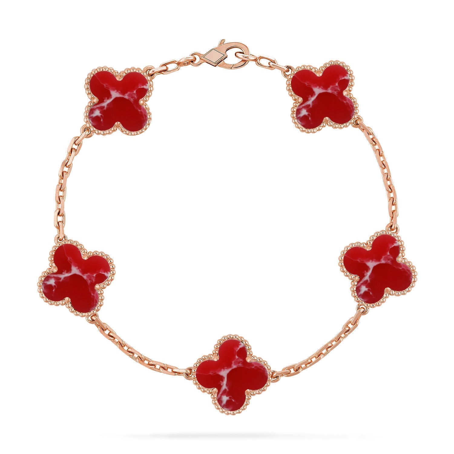[Imperial]New CLOVER 5 MOTIF RED PATTERN BRACELET COLLECTION