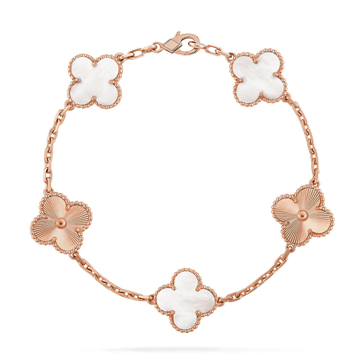 [Imperial]New CLOVER WHITE PEARL MOP 5 MOTIF BRACELET COLLECTION