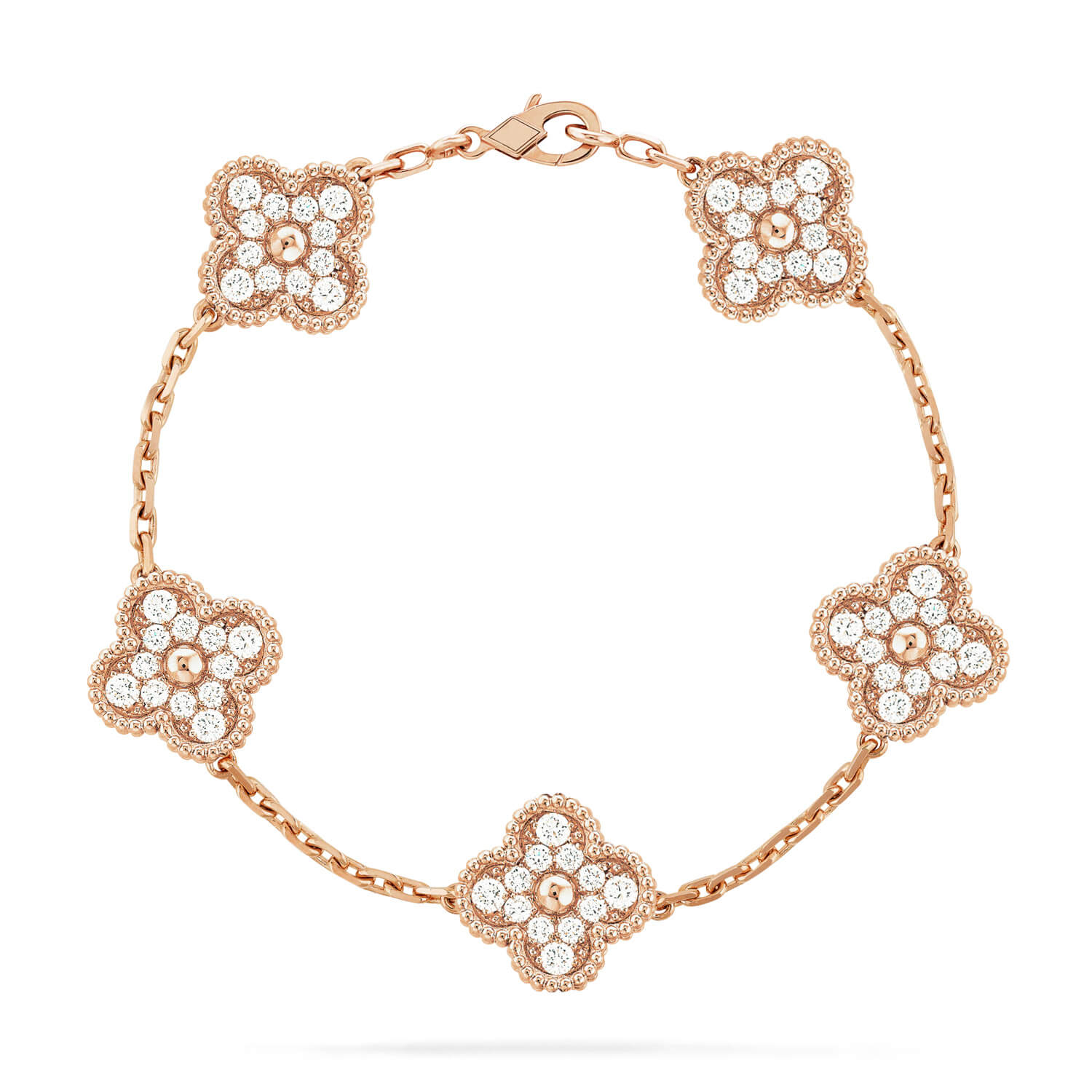 [Imperial] New  CLOVER 5 MOTIF FULL DIAMOND BRACELET COLLECTION