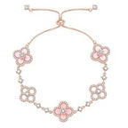 [Imperial] CLOVER 5 MOTIF PINK BLUE RED WHITE BRACELET