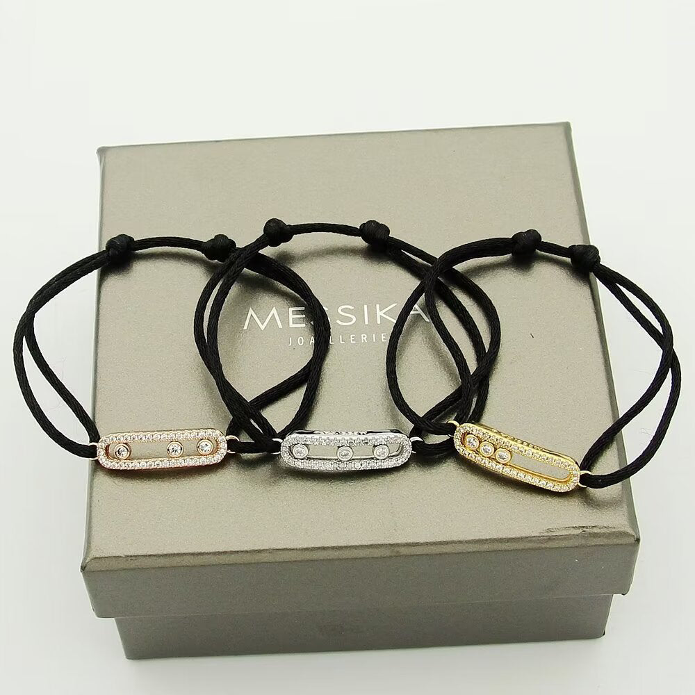 [Imperial] Messika Care(s) pink cord pavé bracelet