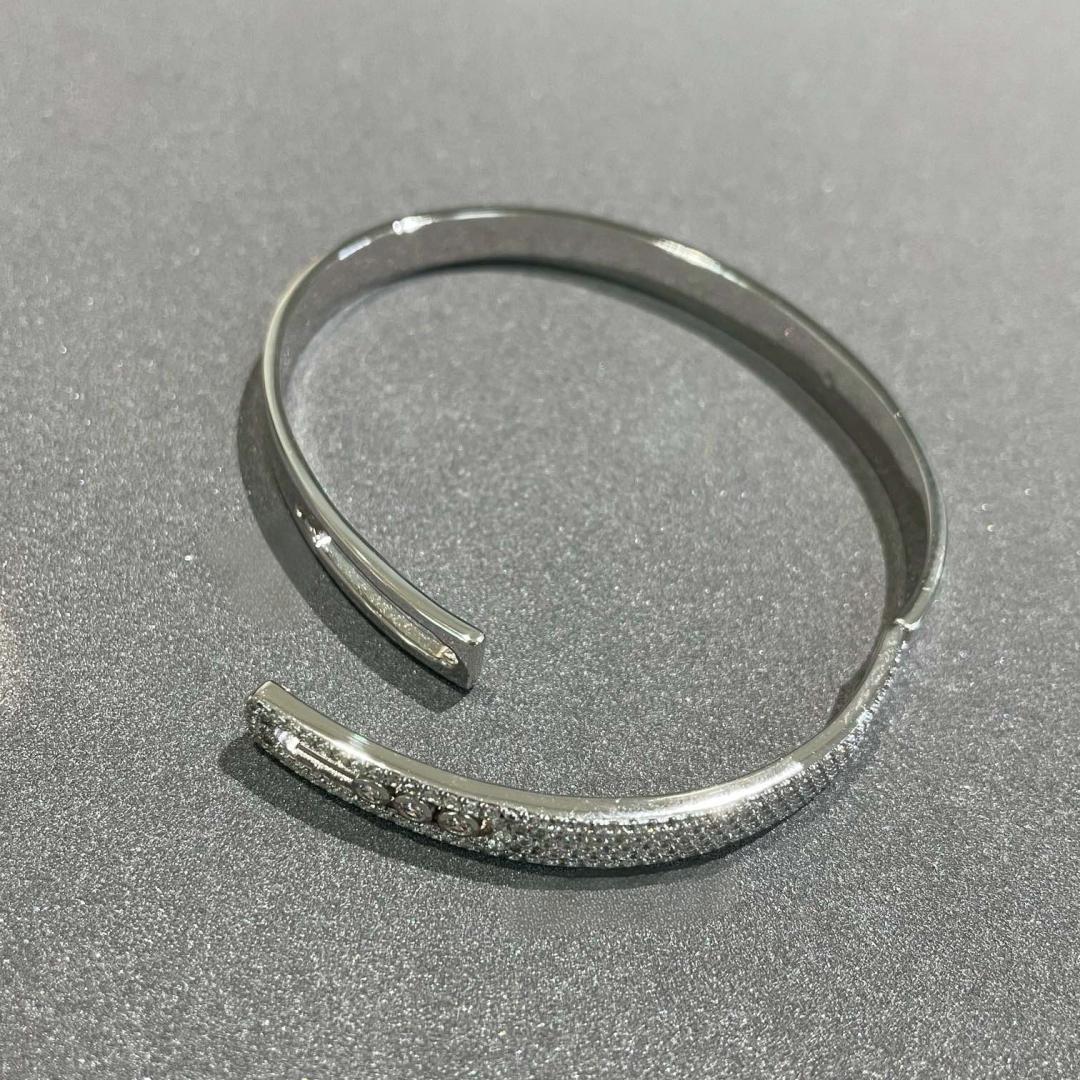[Imperial] Move Noa Rose Gold Pavé Diamond Bangle Bracelet