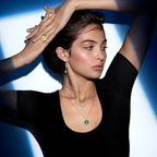 [Imperial]  MOVE 3 DIAMOND MALACHITE GOLD DIAMOND NECKLACE