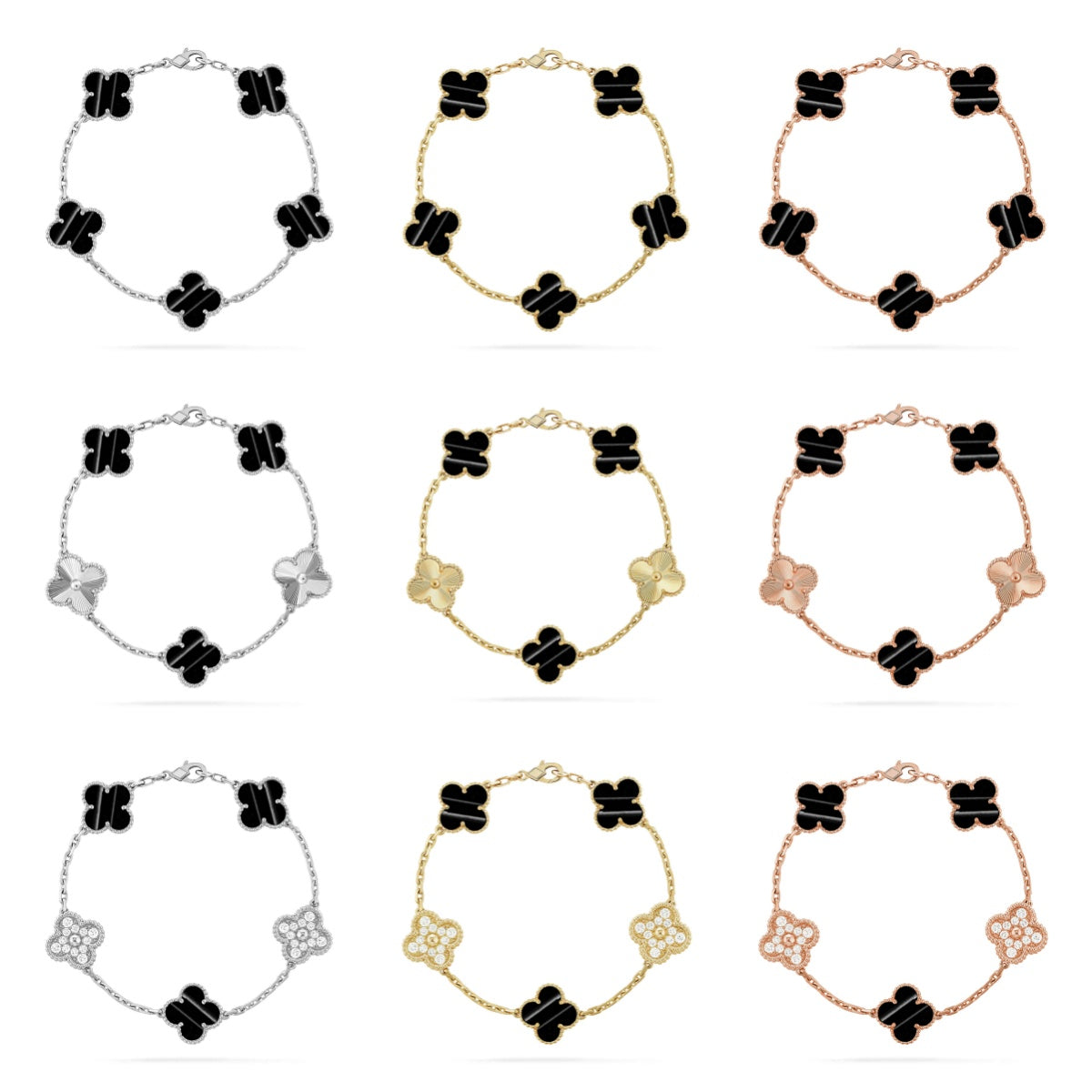 [Imperial]New  CLOVER 5 MOTIF PULSAR STONE BRACELET COLLECTION