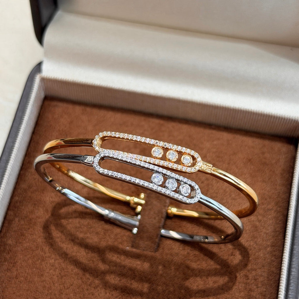 [Imperial] Move Pavé Diamond Bangle Bracelet M