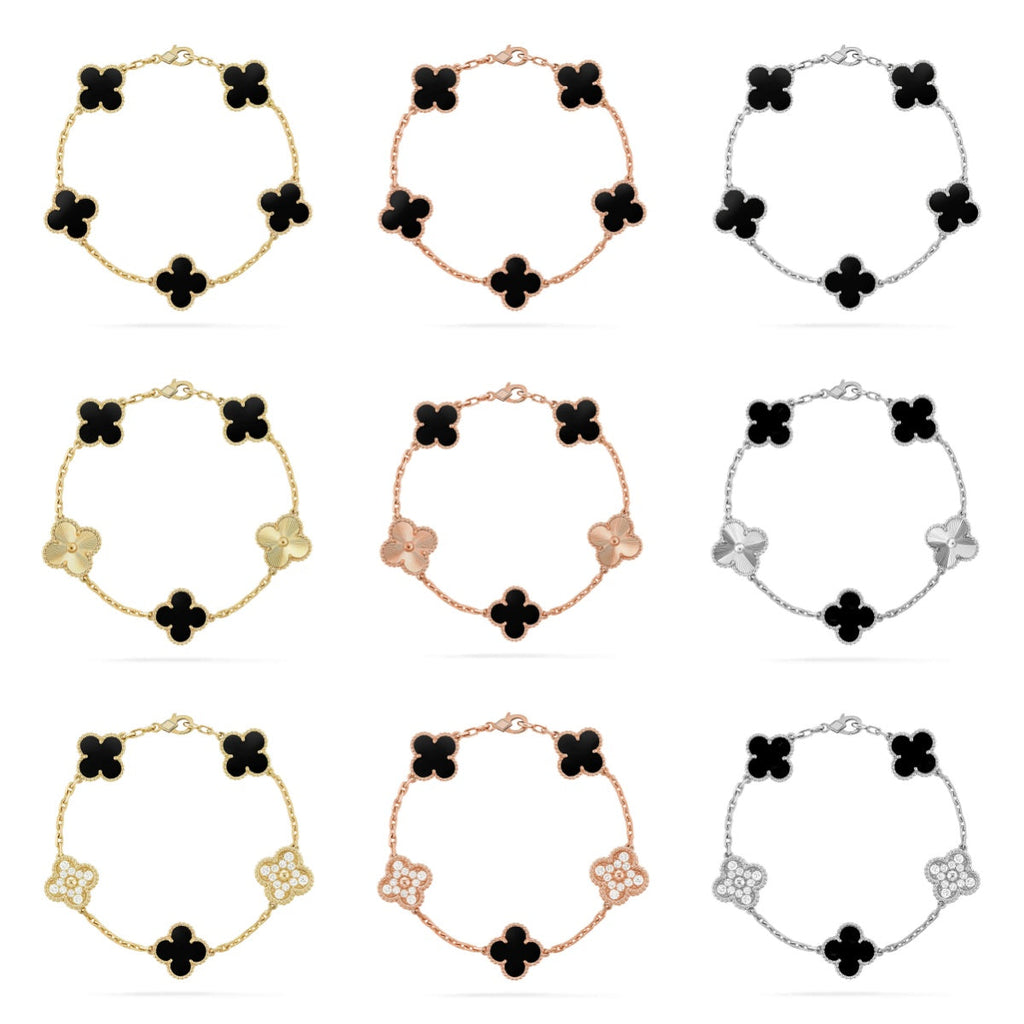 [Imperial]New CLOVER 5 MOTIF ONYXS BRACELET COLLECTION