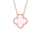 [Imperial] CLOVER 15MM PINK MOTHER-OF-PEARL SINGLE FLOWER NECKLACE