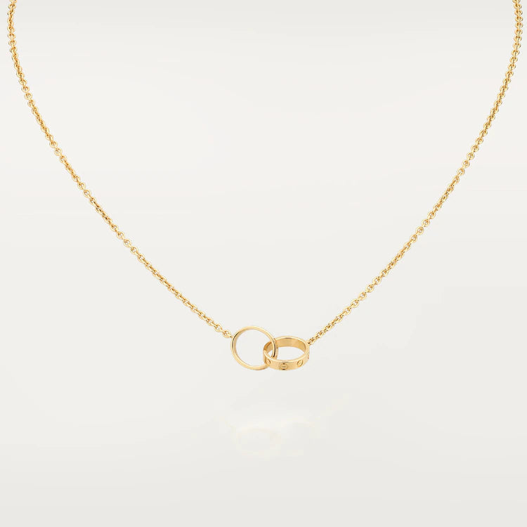 [Imperial] LOVE NECKLACE DOUBLE RING GOLD