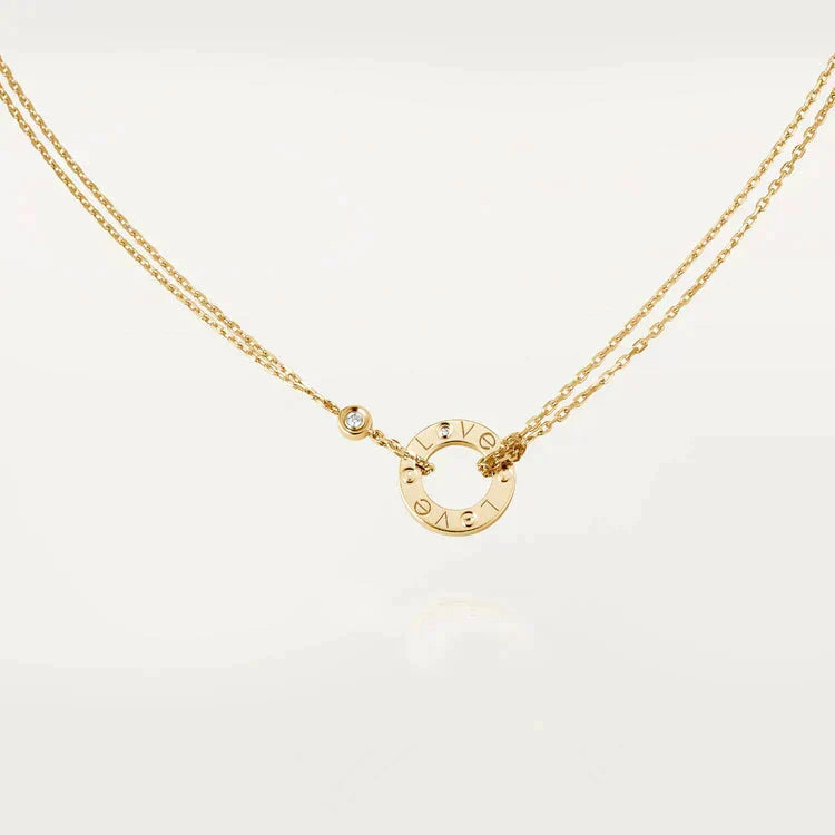 [Imperial] LOVE NECKLACE 16MM 2 DIAMONDS