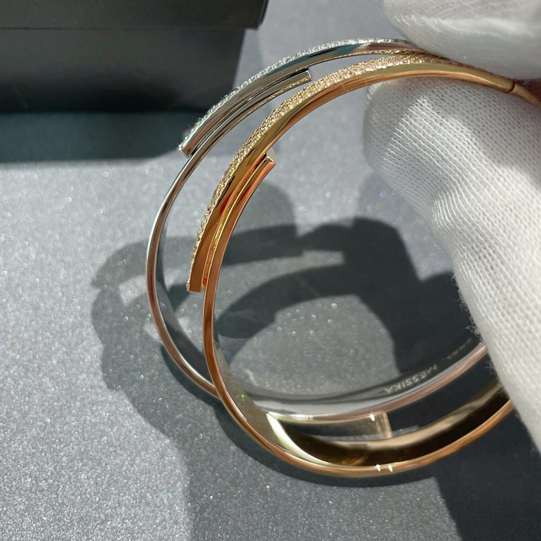 [Imperial] Move Noa Rose Gold Pavé Diamond Bangle Bracelet