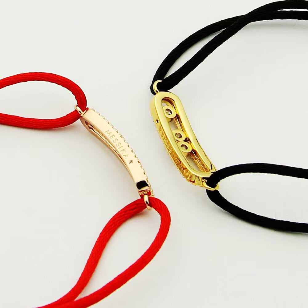 [Imperial] Messika Care(s) pink cord pavé bracelet