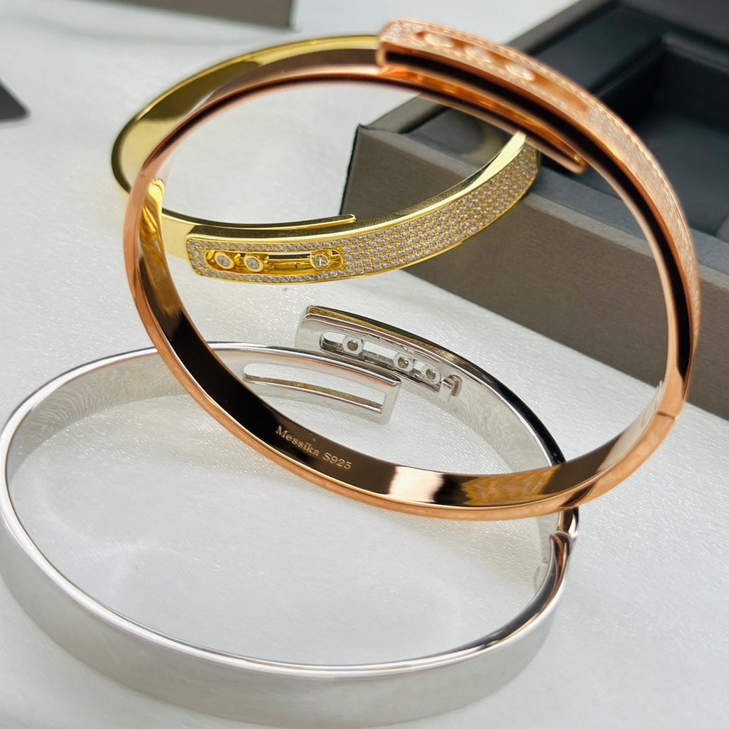 [Imperial] Move Noa Rose Gold Pavé Diamond Bangle Bracelet