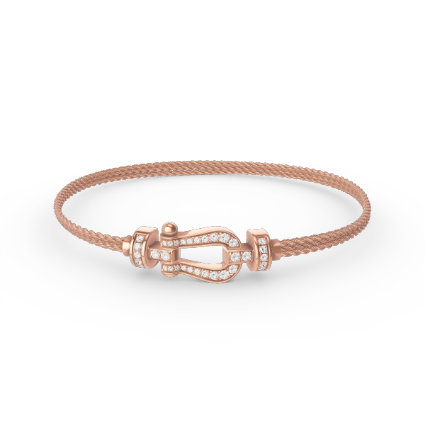[Imperial] FORCE SMALL HORSESHOE  DIAMOND CHAIN ROPE BRACELET