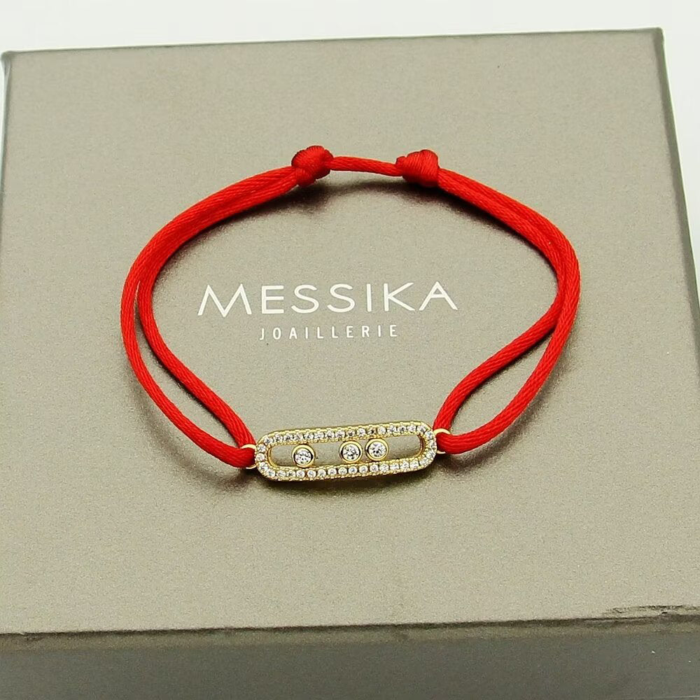 [Imperial] Messika Care(s) pink cord pavé bracelet