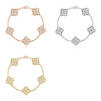 [Imperial] New  CLOVER 5 MOTIF FULL DIAMOND BRACELET COLLECTION