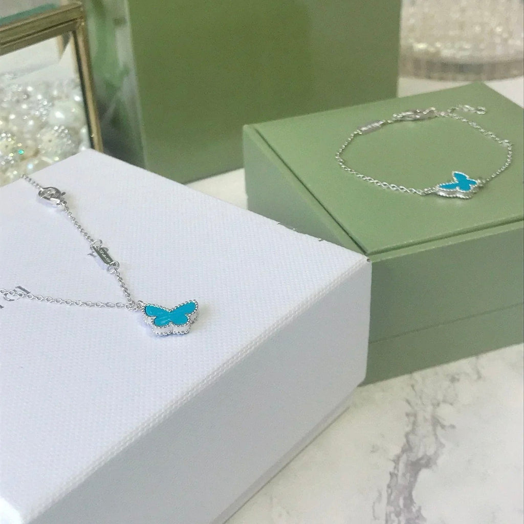 [Imperial] BUTTERFLY TURQUOISE BUTTERFLY BRACELET SILVER