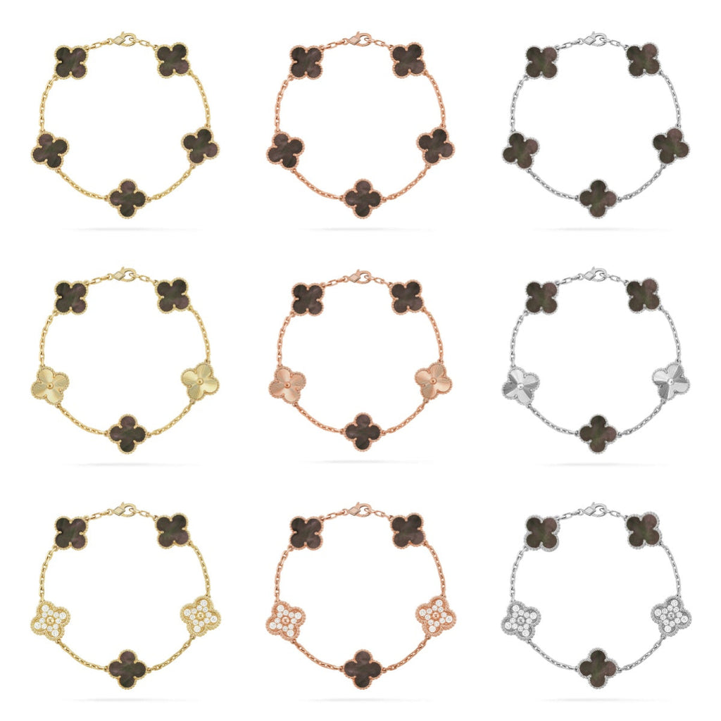 [Imperial]New CLOVER 5 MOTIF GRAY MOP BRACELET COLLECTION