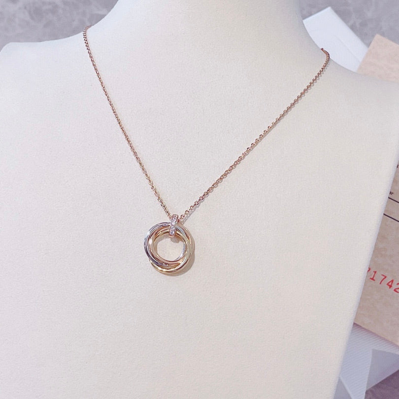 [Imperial] TRINITY NECKLACE GOLD  DIAMONDS