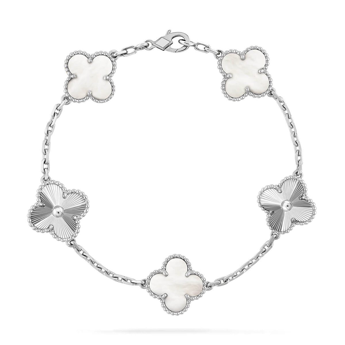[Imperial]New CLOVER WHITE PEARL MOP 5 MOTIF BRACELET COLLECTION