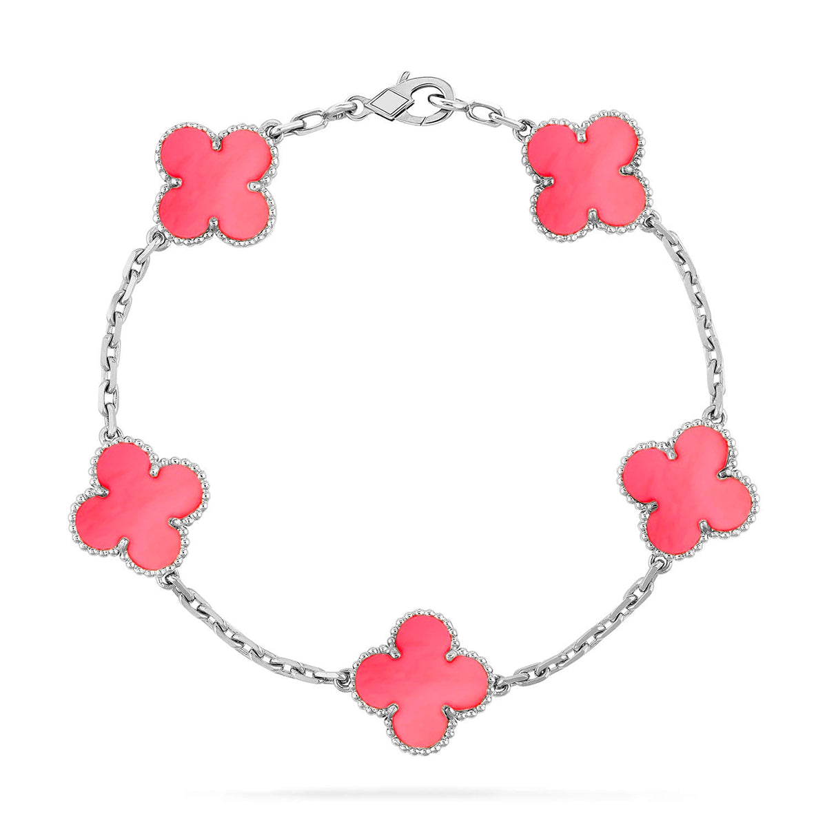 [Imperial]New  CLOVER 5 MOTIFS  PINK MOP BRACELET COLLECTION
