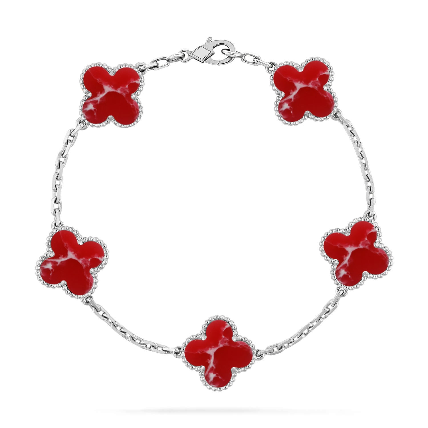 [Imperial]New CLOVER 5 MOTIF RED PATTERN BRACELET COLLECTION