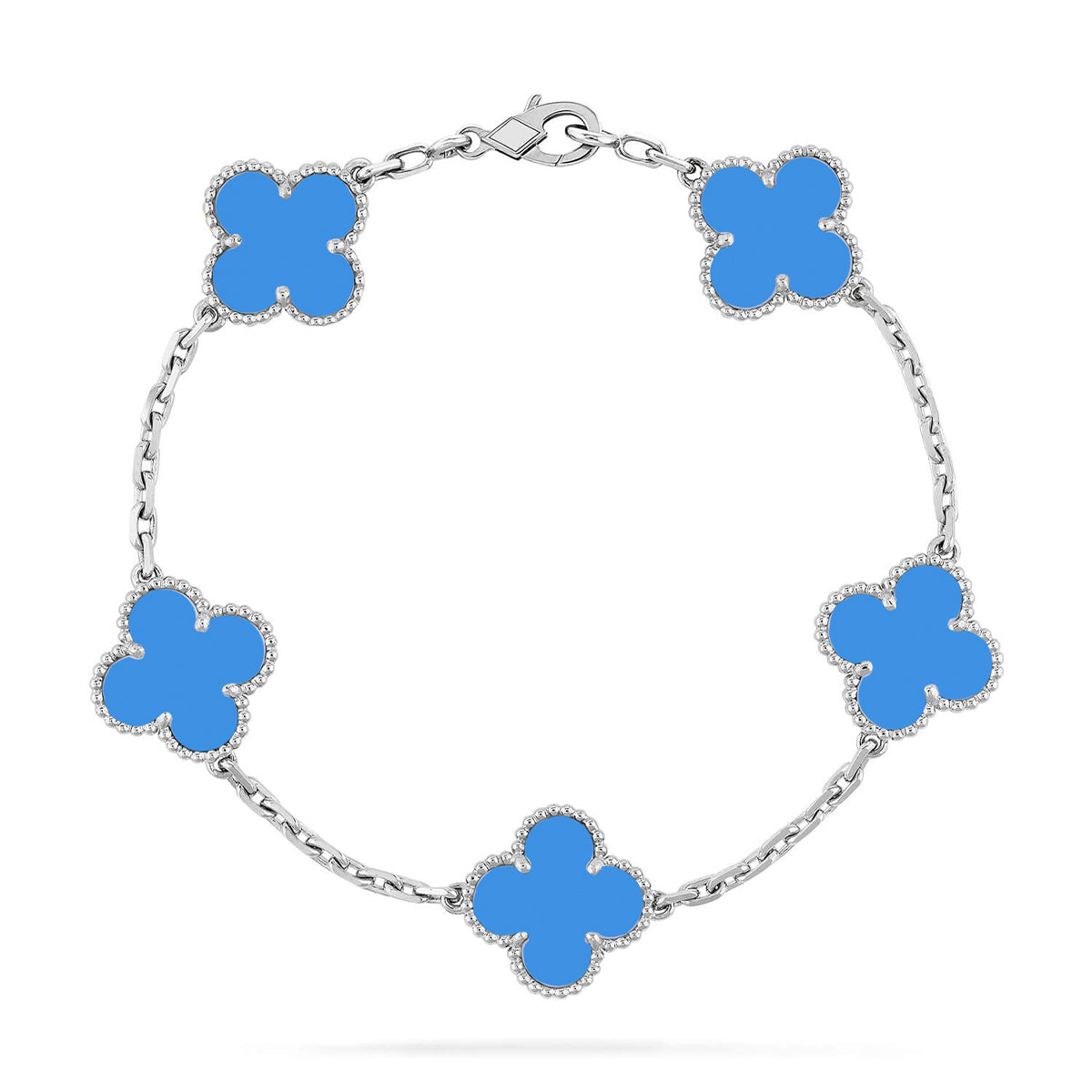 [Imperial]New CLOVER 5 MOTIF BLUE AGATE BRACELET COLLECTION