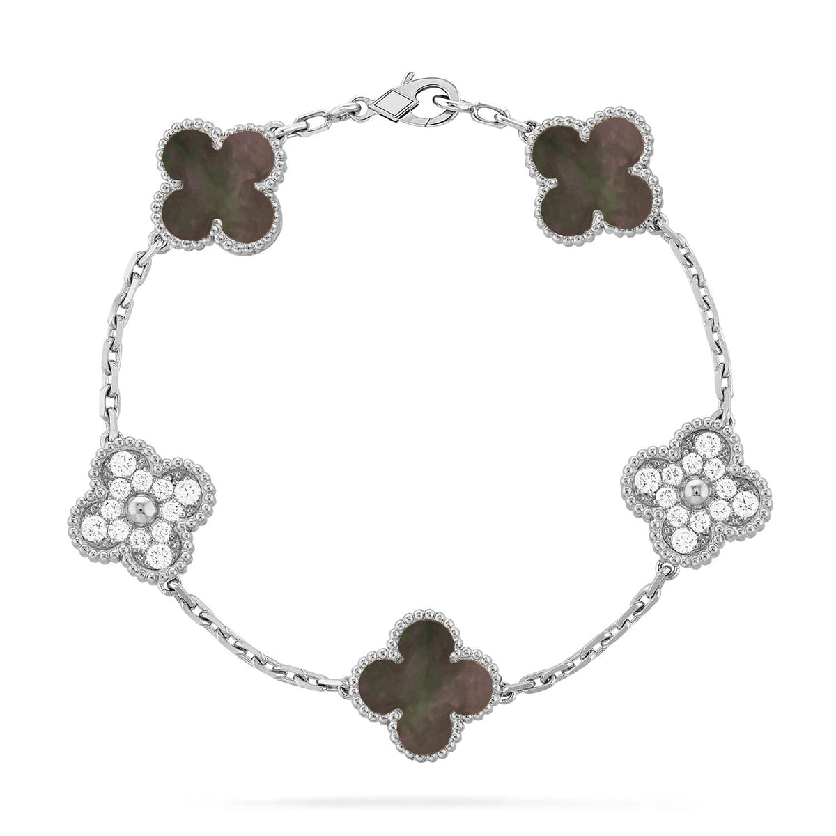 [Imperial]New CLOVER 5 MOTIF GRAY MOP BRACELET COLLECTION