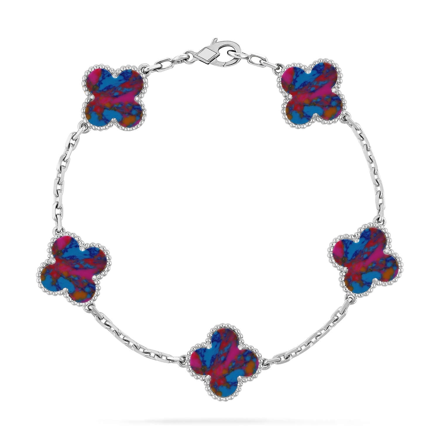 [Imperial]New CLOVER 5 MOTIF COLOR GEMSTONES BRACELET COLLECTION