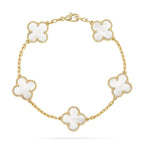 [Imperial]New CLOVER WHITE PEARL MOP 5 MOTIF BRACELET COLLECTION