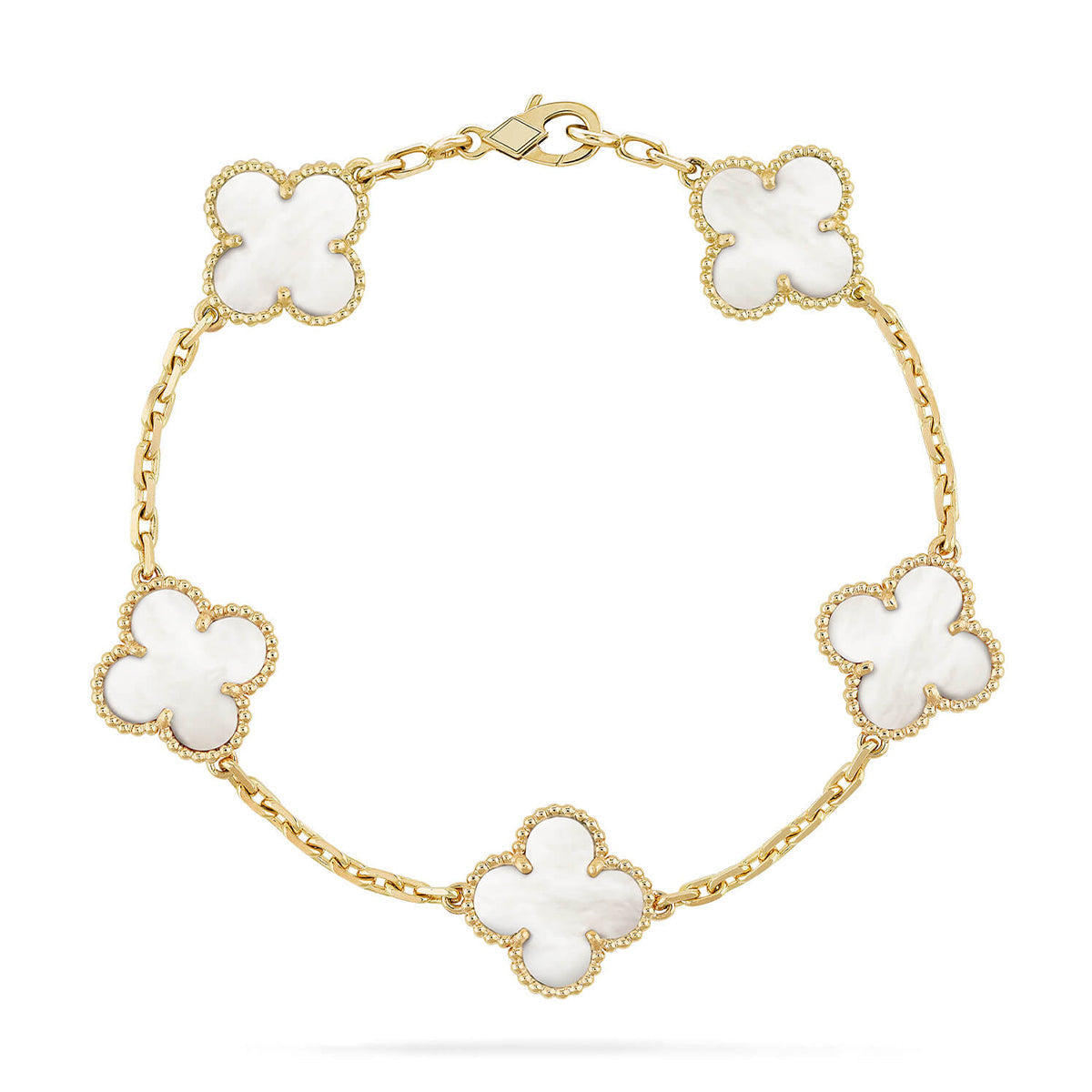 [Imperial]New CLOVER WHITE PEARL MOP 5 MOTIF BRACELET COLLECTION