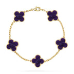 [Imperial]New CLOVER 5 MOTIF PURPLE STRIPES BRACELET COLLECTION