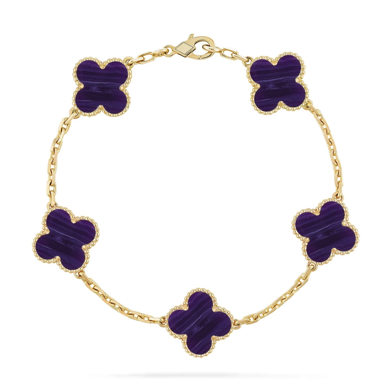 [Imperial]New CLOVER 5 MOTIF PURPLE STRIPES BRACELET COLLECTION