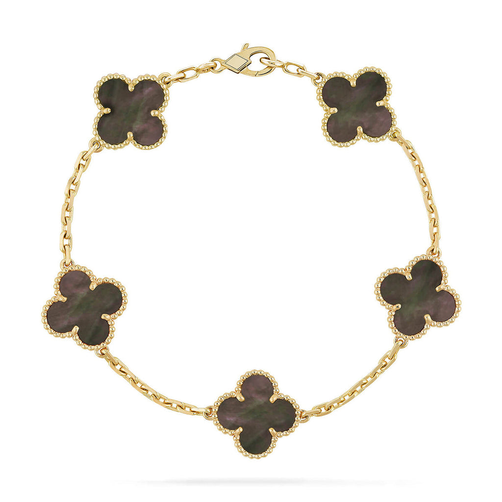 [Imperial]New CLOVER 5 MOTIF GRAY MOP BRACELET COLLECTION