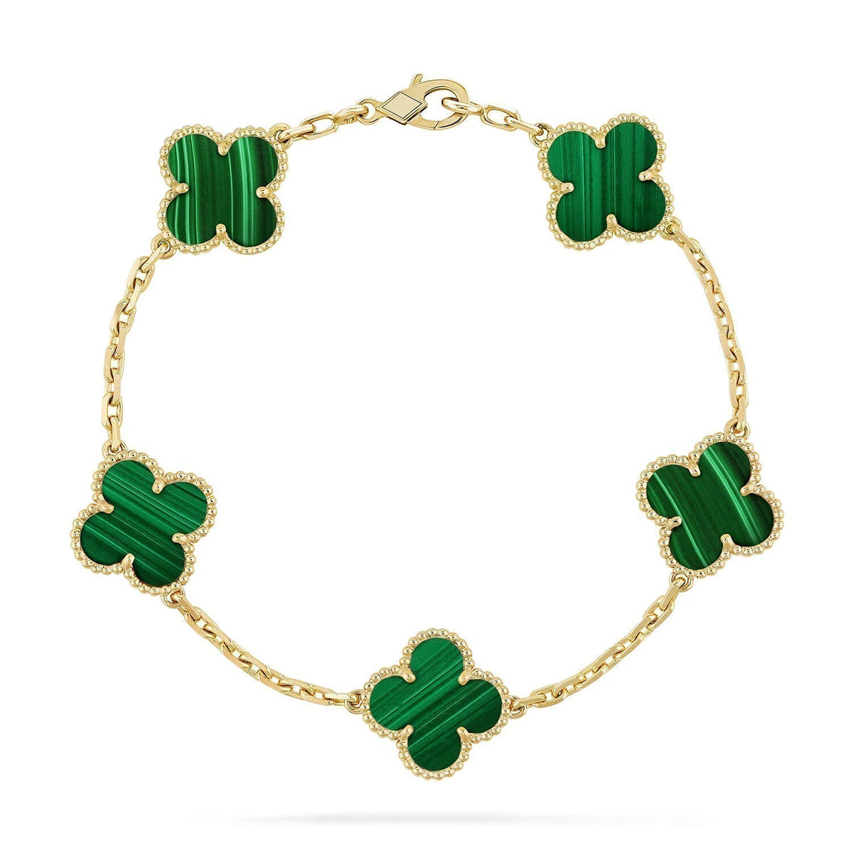 [Imperial]New  CLOVER 5 MOTIF MALACHITE BRACELET COLLECTION