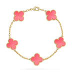 [Imperial]New  CLOVER 5 MOTIFS  PINK MOP BRACELET COLLECTION