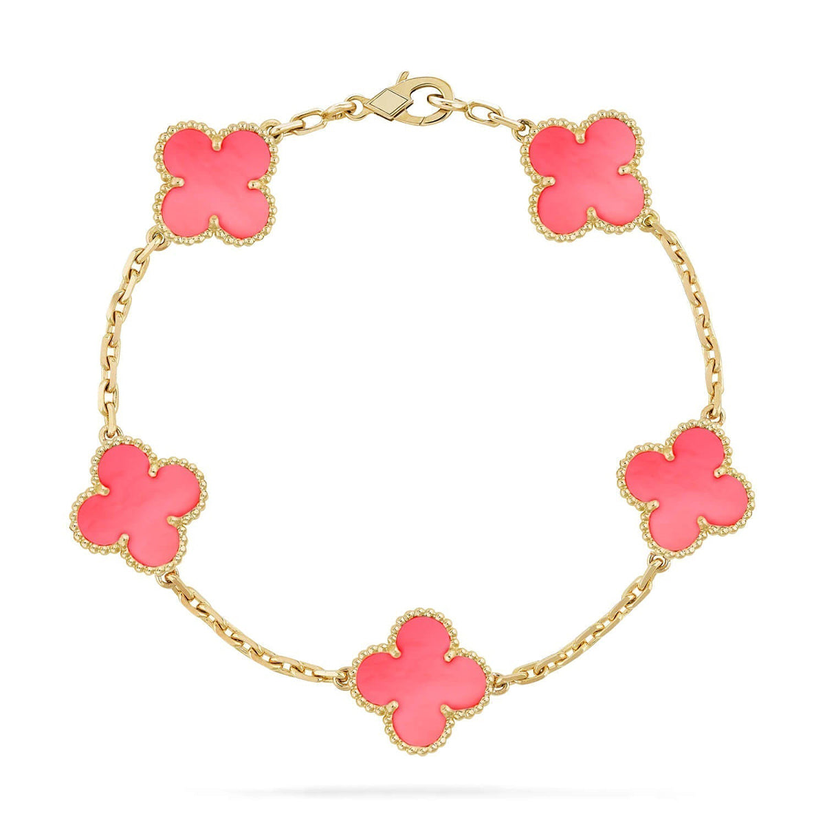 [Imperial]New  CLOVER 5 MOTIFS  PINK MOP BRACELET COLLECTION