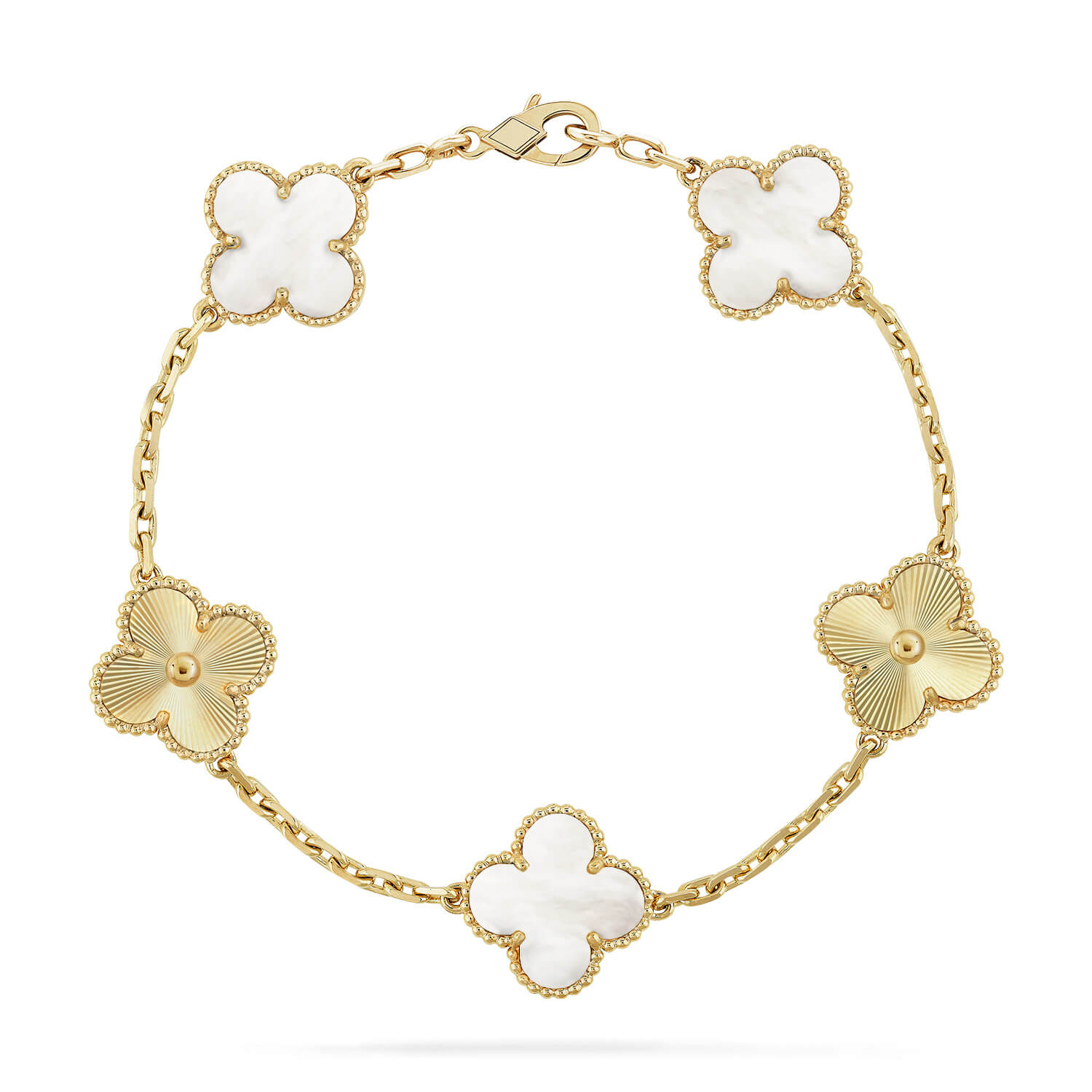 [Imperial]New CLOVER WHITE PEARL MOP 5 MOTIF BRACELET COLLECTION