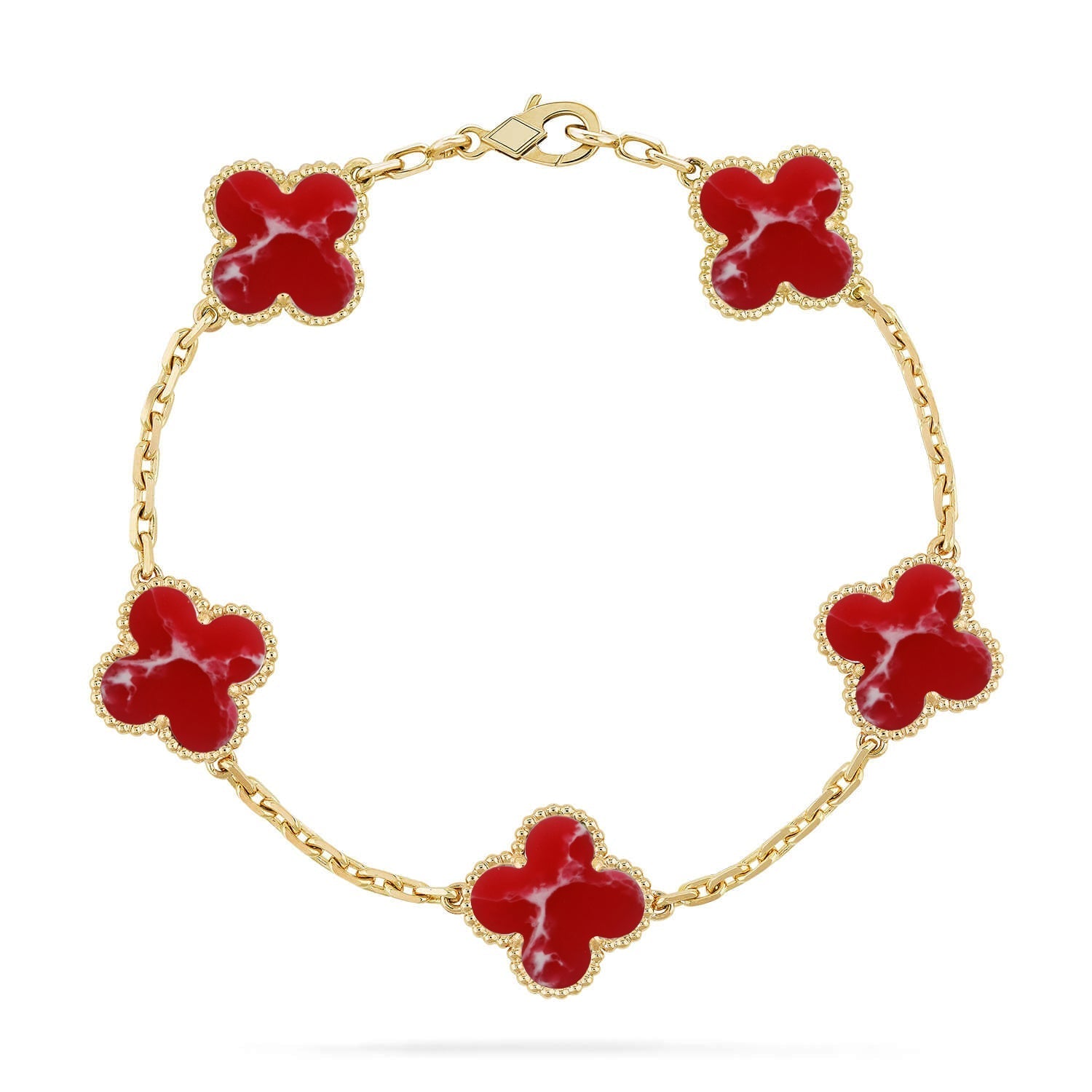 [Imperial]New CLOVER 5 MOTIF RED PATTERN BRACELET COLLECTION