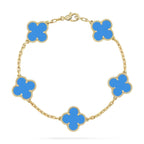 [Imperial]New CLOVER 5 MOTIF BLUE AGATE BRACELET COLLECTION