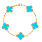 [Imperial]New  CLOVER 5 MOTIF TURQUOISE BRACELET COLLECTION