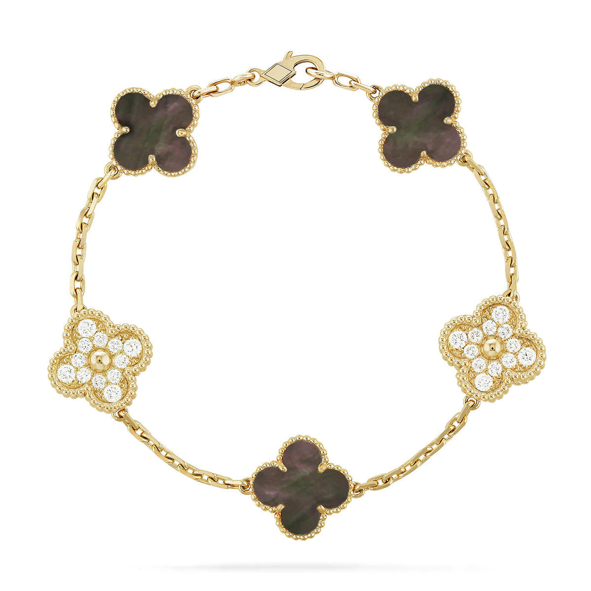 [Imperial]New CLOVER 5 MOTIF GRAY MOP BRACELET COLLECTION