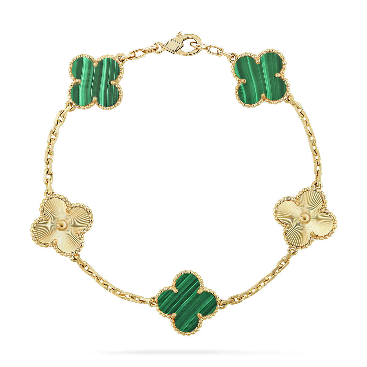[Imperial]New  CLOVER 5 MOTIF MALACHITE BRACELET COLLECTION